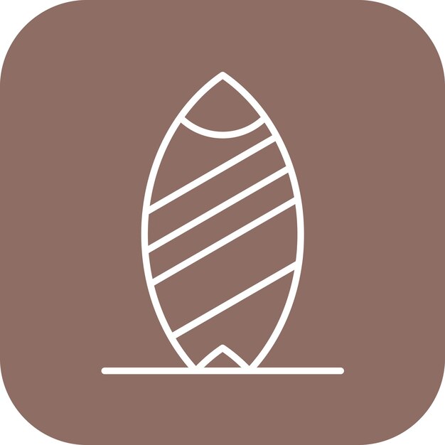 Imagen vectorial del icono de la tabla de surf Se puede usar para Coastline