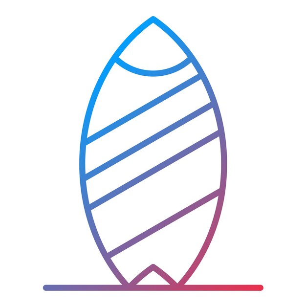 Imagen vectorial del icono de la tabla de surf Se puede usar para Coastline