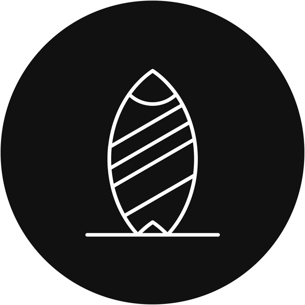 Imagen vectorial del icono de la tabla de surf Se puede usar para Coastline
