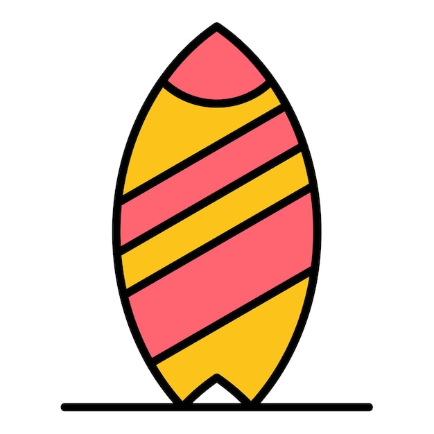 Imagen vectorial del icono de la tabla de surf Se puede usar para Coastline