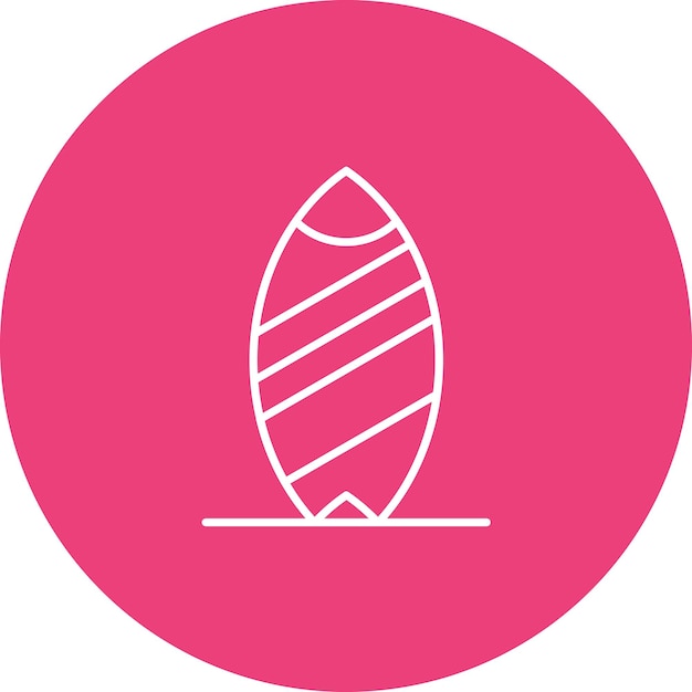Imagen vectorial del icono de la tabla de surf Se puede usar para Coastline
