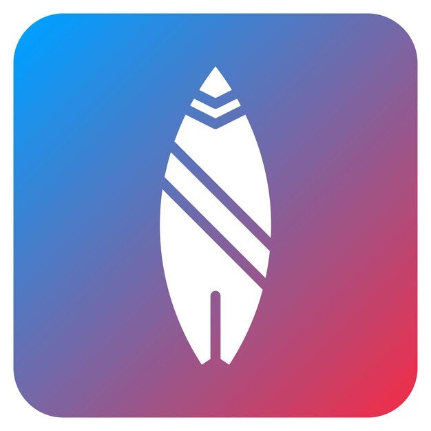 Imagen vectorial del icono de la tabla de surf Se puede usar para equipos deportivos