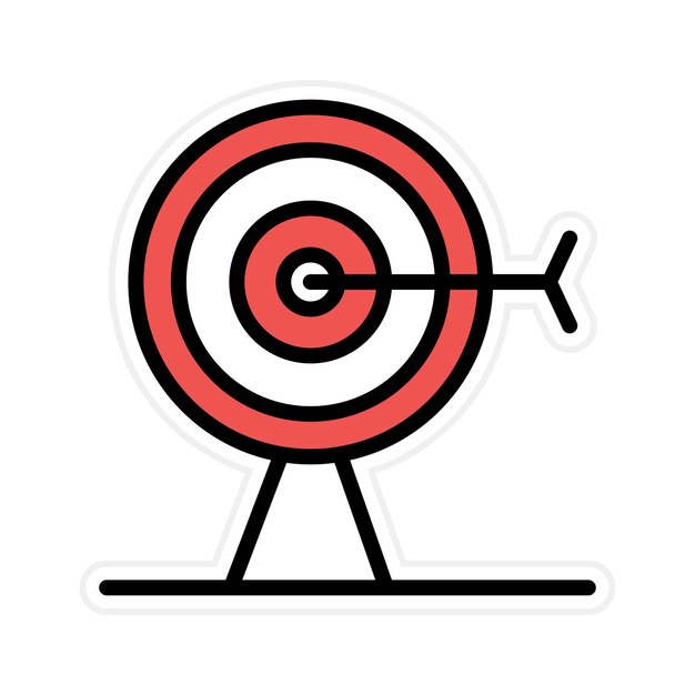 Imagen vectorial del icono de la tabla de tiro con arco Se puede usar para el tiro con arko