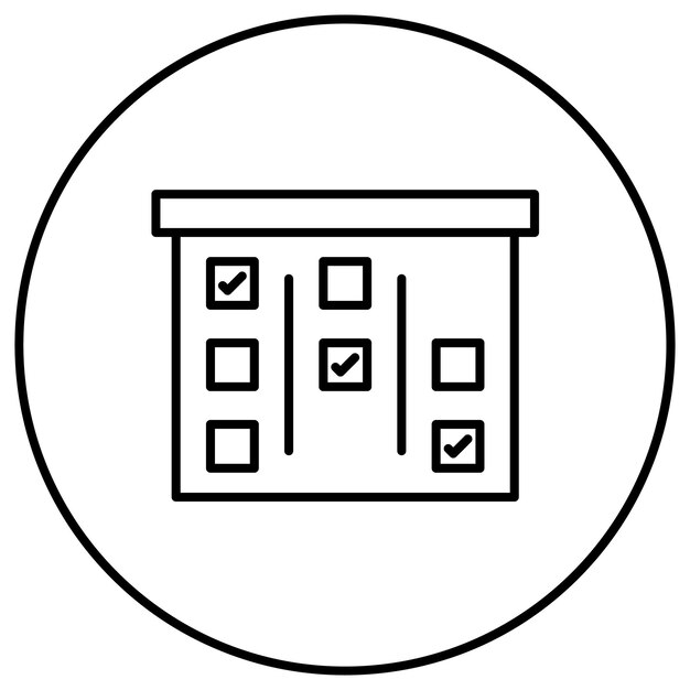 Imagen vectorial de icono de tablero ágil Se puede utilizar para la gestión de proyectos