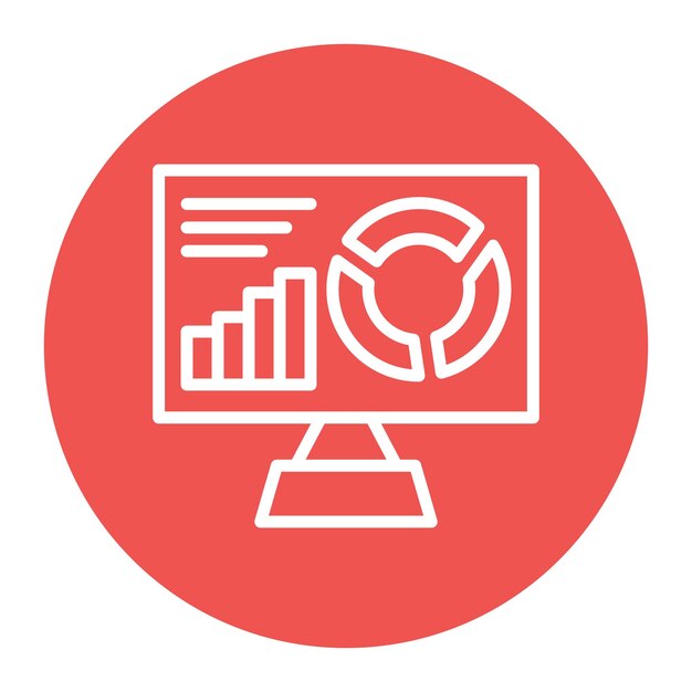 Imagen vectorial del icono del tablero de control del proyecto Se puede utilizar para crowdfunding