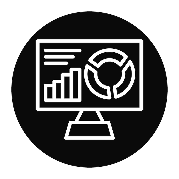 Imagen vectorial del icono del tablero de control del proyecto Se puede utilizar para crowdfunding