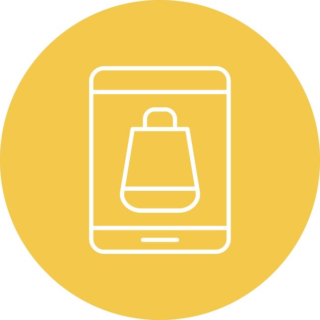 Imagen vectorial del icono de la tableta se puede utilizar para el comercio electrónico