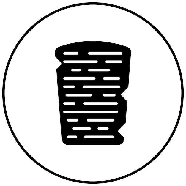 Imagen vectorial del icono de la tablilla de piedra Se puede utilizar para la prehistoria