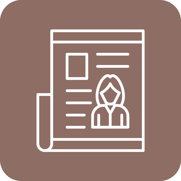 Imagen vectorial de icono de tabloide Se puede usar para Noticias y Medios
