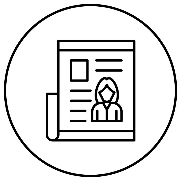 Imagen vectorial de icono de tabloide Se puede usar para Noticias y Medios