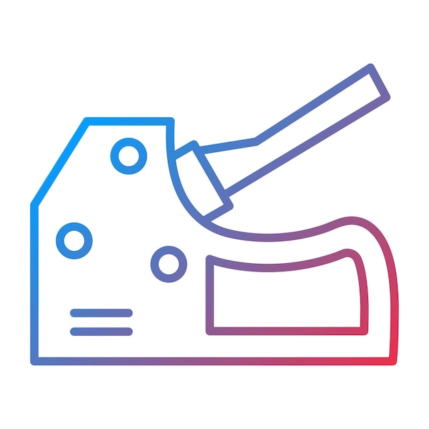 Imagen vectorial del icono Tacker Se puede utilizar para herramientas de construcción