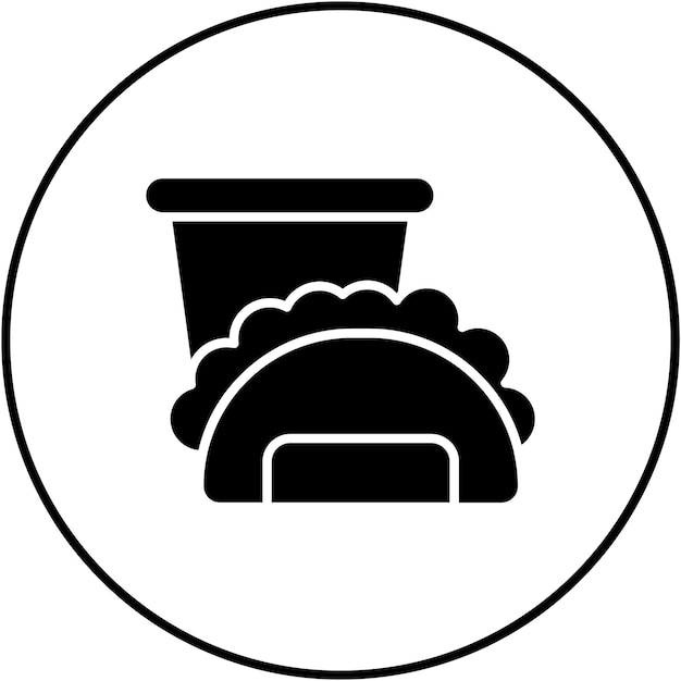 Imagen vectorial del icono de Taco Bar Se puede usar para catering
