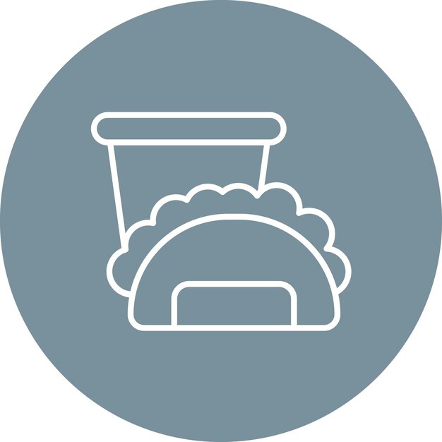 Imagen vectorial del icono de Taco Bar Se puede usar para catering