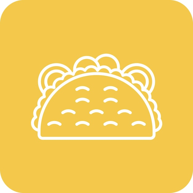 Imagen vectorial del icono del taco Se puede usar para la entrega de alimentos
