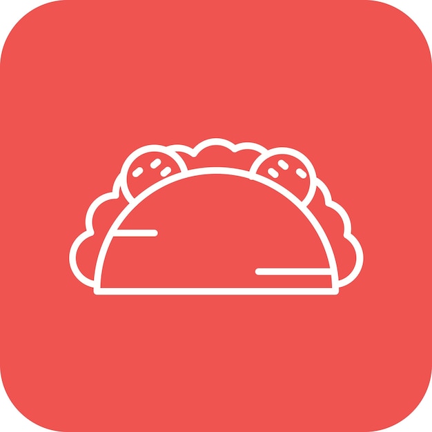 Imagen vectorial del icono del taco Se puede usar para Street Food
