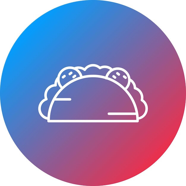 Imagen vectorial del icono del taco Se puede usar para Street Food