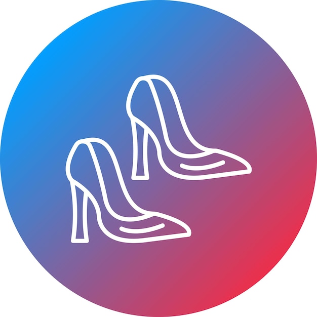 Imagen vectorial del icono de tacón alto Se puede usar para ropa