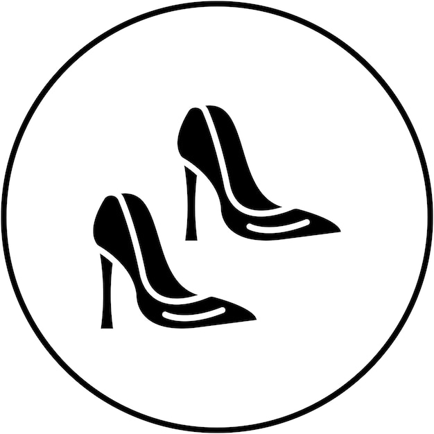 Imagen vectorial del icono de tacón alto Se puede usar para ropa
