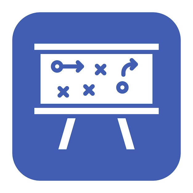 Imagen vectorial del icono de tácticas Se puede usar para Rugby