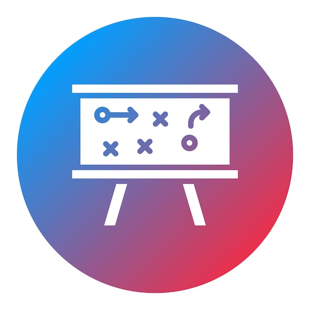 Imagen vectorial del icono de tácticas Se puede usar para Rugby