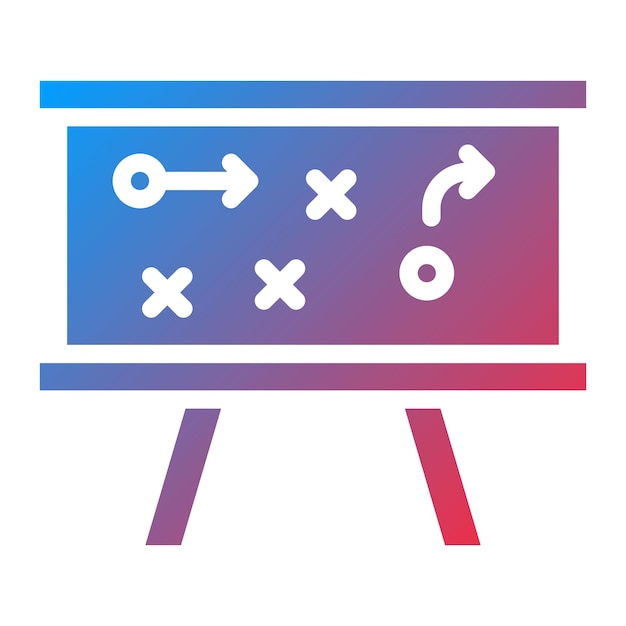Imagen vectorial del icono de tácticas Se puede usar para Rugby