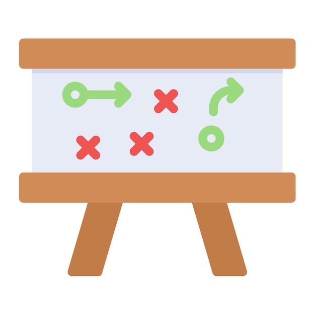 Imagen vectorial del icono de tácticas Se puede usar para Rugby