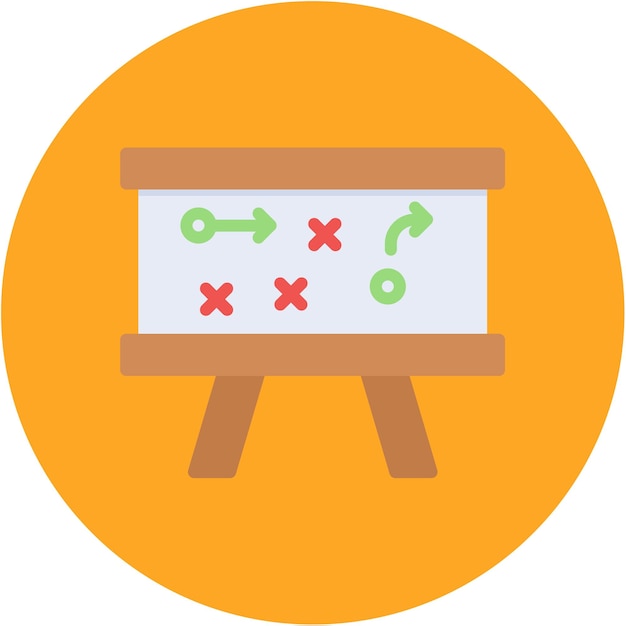 Imagen vectorial del icono de tácticas Se puede usar para Rugby