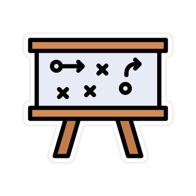 Imagen vectorial del icono de tácticas Se puede usar para Rugby