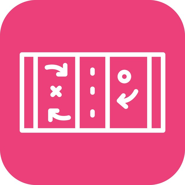 Imagen vectorial de icono táctico Se puede usar para voleibol