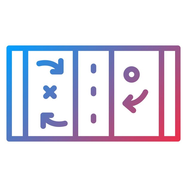 Imagen vectorial de icono táctico Se puede usar para voleibol