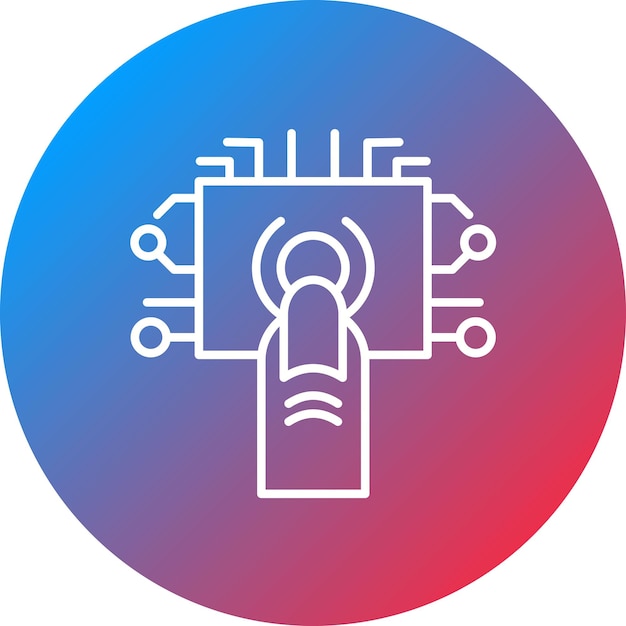 Imagen vectorial de icono táctil de tecnología Puede utilizarse para tecnología