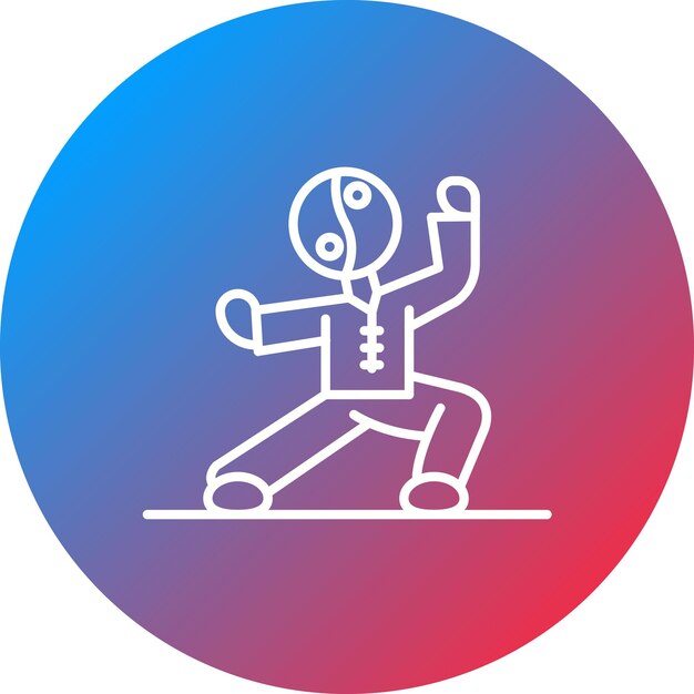 Imagen vectorial de icono de Tai Chi Puede usarse para la medicina alternativa