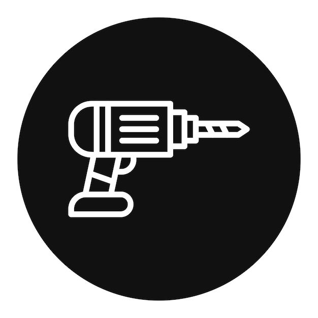 Imagen vectorial del icono del taladro Se puede usar para Shoemaker