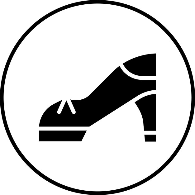 Imagen vectorial del icono del talón Se puede usar para Shoemaker