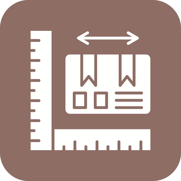 Imagen vectorial del icono del tamaño del paquete Se puede utilizar para la entrega y la logística