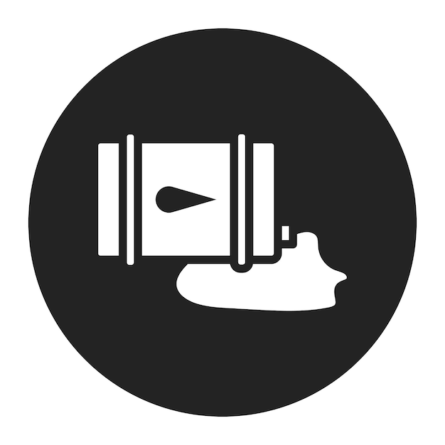 Imagen vectorial del icono del tambor de petróleo Se puede usar para petróleo y gas
