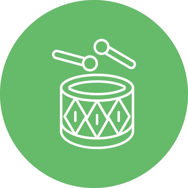 Imagen vectorial del icono del tambor Se puede usar para entretenimiento