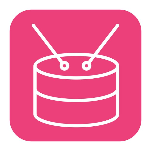 La imagen vectorial del icono del tambor se puede utilizar para el instrumento