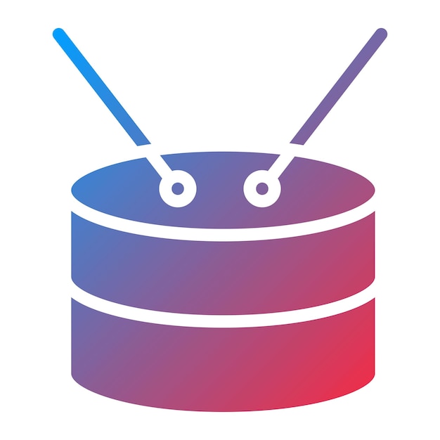 La imagen vectorial del icono del tambor se puede utilizar para el instrumento