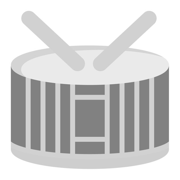 La imagen vectorial del icono del tambor se puede utilizar para el instrumento