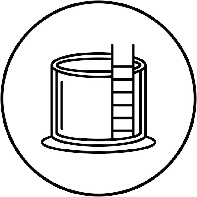 Imagen vectorial del icono del tanque de agua Se puede utilizar para el proceso industrial