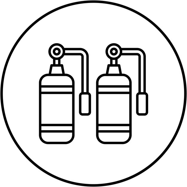Imagen vectorial del icono del tanque de buceo Se puede usar para viajes