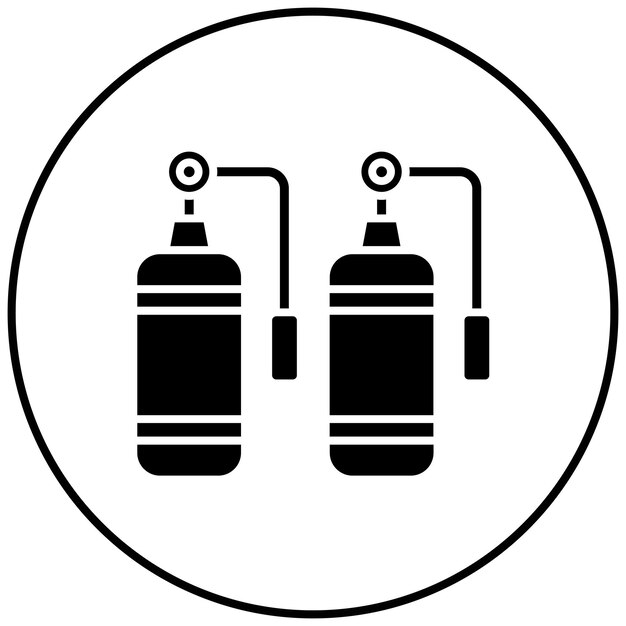 Imagen vectorial del icono del tanque de buceo Se puede usar para viajes