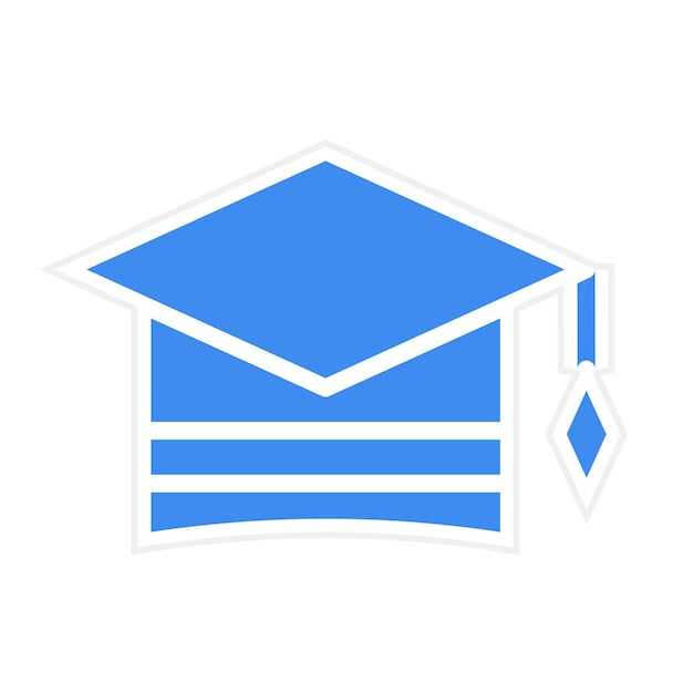 Imagen vectorial del icono de la tapa de graduación Se puede utilizar para la feria de empleo