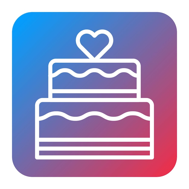 Imagen vectorial del icono de la tapa del pastel de aniversario Se puede usar para el aniversario