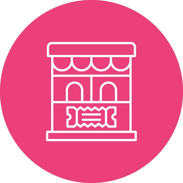 Imagen vectorial del icono de la taquilla Se puede utilizar para el cine