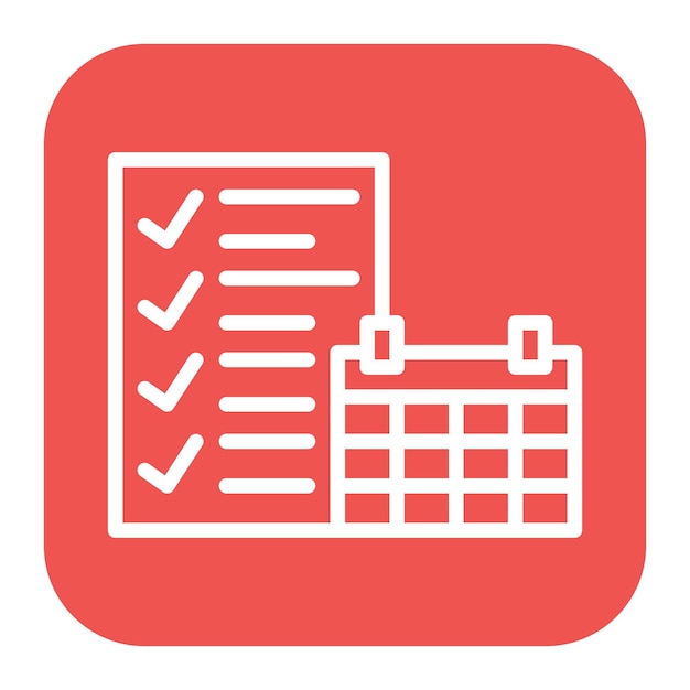 Imagen vectorial del icono de las tareas diarias Se puede utilizar para la psicología