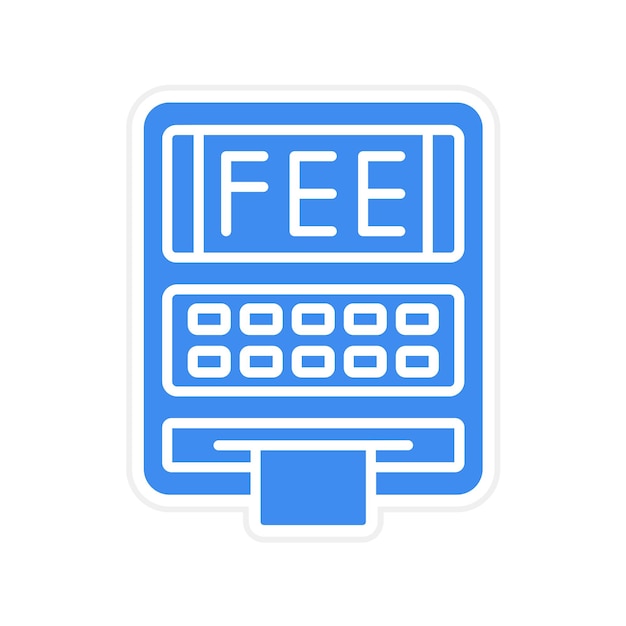 Imagen vectorial del icono de las tarifas de cajeros automáticos puede utilizarse para digital nomad