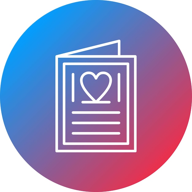 Imagen vectorial del icono de la tarjeta de bodas Se puede usar para bodas