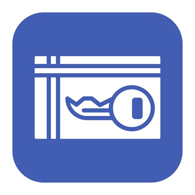 La imagen vectorial del icono de la tarjeta clave se puede utilizar para Locksmith